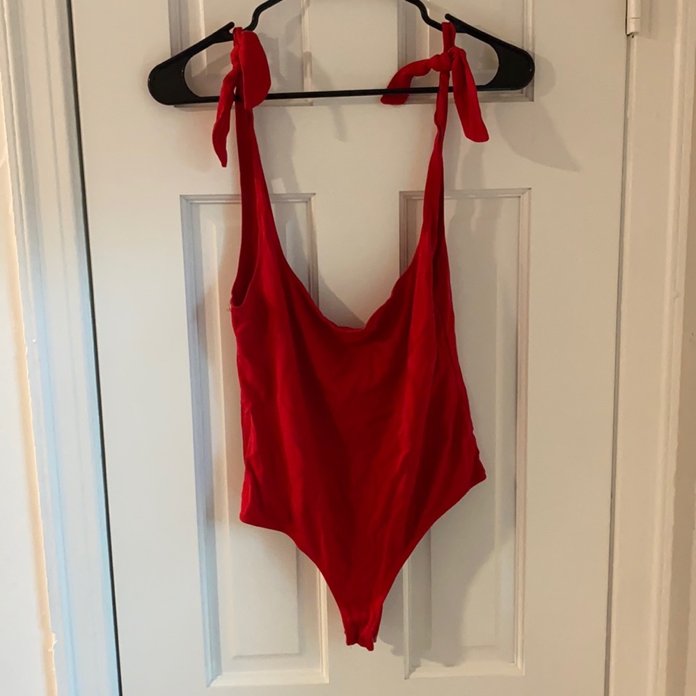 Free people red bodysuit